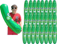 Giant 36″ Inflatable Smiling Pickle Head – Fun Pool Float & Party Decoration