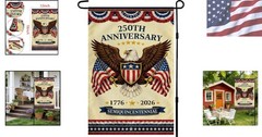 250th Anniversary Garden Flag – Celebrate 4th of July with Bald Eagle Design