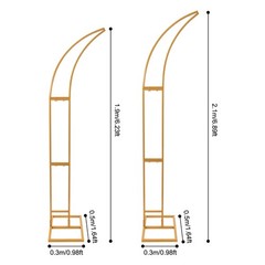 2Pcs Metal Wedding Arch Backdrop Flower Stand Balloon Stand Party Event Decor