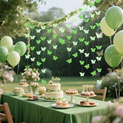4 Pieces-3D Butterfly Paper Pull Banner Decoration for Summer Theme Party