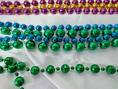 Mardi Gras Beads Bulk Lot Necklaces Party Favors 3 Pounds 4 oz inc..Full Bag/12