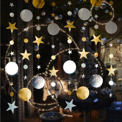 （48Pcs 156Inch） * 3 String Twinkle Little Star Party Garlands Glitter Hanging Mo