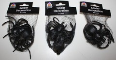 Spider Decoration 9 Count Halloween Black Plastic Spiders Party Props Set Decor