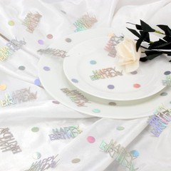 Birthday Confetti Glitter Happy Birthday Table Decorations 270 PCS Iridescent…