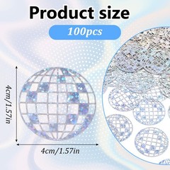 100Pcs Glitter Disco Ball Table Confetti, Mini Disco Ball Confetti for Bachel…