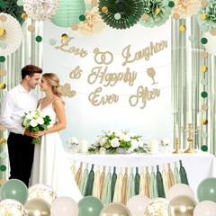 Sage Green Bridal Shower Decorations, Bachelorette Party Decorations Love Lau…