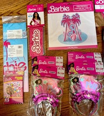BARBIE~Large Birthday Party Decorations Lot NEW! Invitations,Banner,Table, Etc