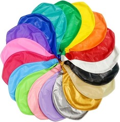 40 Pcs 36 Inch Giant Balloons Latex Large Assorted Colorful Rainbow Big Ballo…