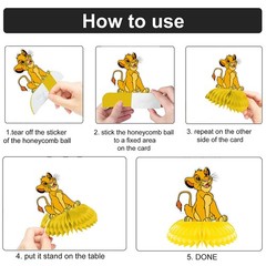 The Lion King Honeycomb Centerpieces Table Toppers for Birthday Party Decor