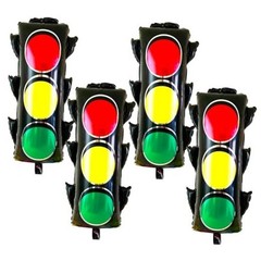 4Pcs Balloons for Race Car Birthday Party Traffic Light