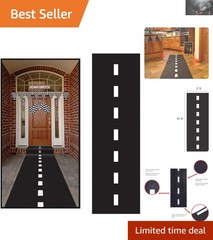 Classic Black Racetrack Decoration Mat – 10ft Long for Ultimate Racing Fun
