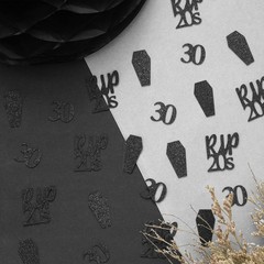 Rip to My 20s Birthday Decorations, 200 Pcs Rip Twenties Confetti, Black 30th…