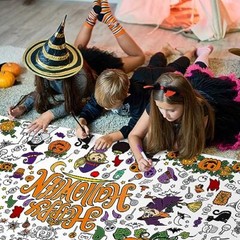 Halloween Giant Coloring Poster/Tablecloth Halloween Black and Orange