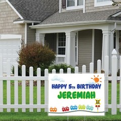 Choo Choo Train Personalized Birthday Party Yard Sign