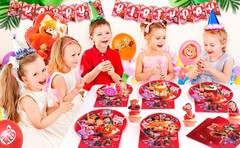 Turning Red Birthday Party Decorations,Turning Red Party Supplies &Tableware Set