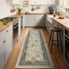 GarveeHome 2×6 Washable Runner Rug for 2′ x 6′ (Rectangular), Sage Green