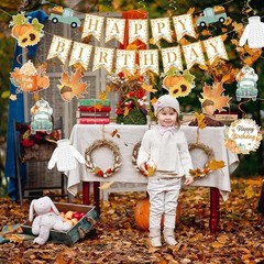 Thanksgiving & Fall Birthday Party Decorations Set, Thanksgiving Banner Hanging