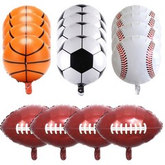 Sports Foil Balloon Set, 16PCS Baseball Soccer Balloon Basketball Football Ba…