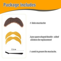 Self Adhesive Fake Mustache Novelty Funny Mustache for Costume Festival Party