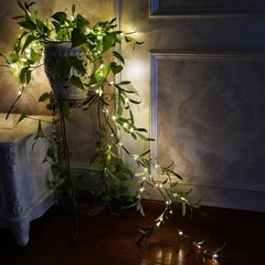 6FT Olive Garland with Lights with Timer Prelit Garland Fairy Lights Christmas