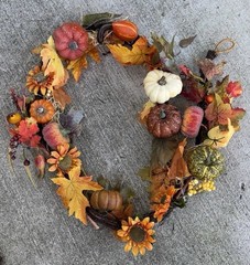 Lot 2 Pcs Fall Garland Fall Decorations for Home 6Ft, Fake Pumpkin Xtr Flowers