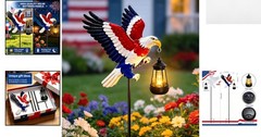 Magical Outdoor Bald Eagle Solar Light with Automatic On/Off – Garden Accent
