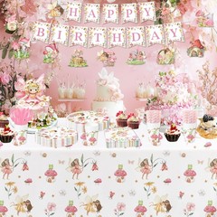 Enchanted Fairy Birthday Party Decorations Set – Plates, Napkins, Cups & More fo