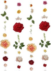 2 Pcs Flower Garland for Backdrop Faux Silk Wildflower Garland Floral Vines 6ft