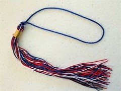 2025 2026 GRADUATION TASSEL & YEAR CHARM, 1 & 2 TONE, RED WHITE BLUE, RAINBOW