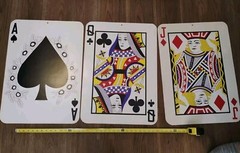 Cards Playing Beistle Co. 1979 – 3 Cardboard Cutout, 25 X 18