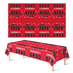 Graduation Party Decorations 2026 – Plastic Red Tablecloth for Graduation Decor.