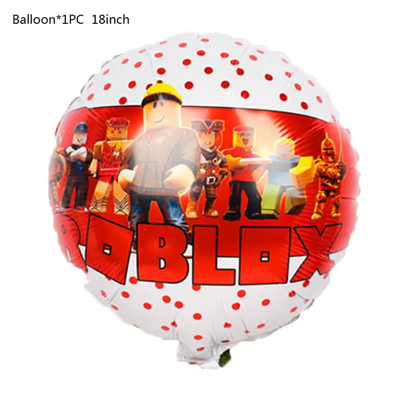 Roblox Gaming Theme Kids Birthday Party Decorations Tableware Set Supplies