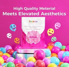 Assorted Rainbow Latex Balloons, 100 Pack 12 Inch round Helium Bright Color Ball