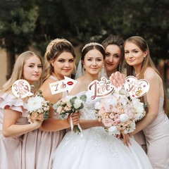 Bachelorette Party Decorations Accessories Photo Booth Props Pink Black 25 PCS
