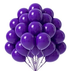 Dark Purple Balloons 12 inch, 50 Pack Dark Purple Latex Party Balloons with P…