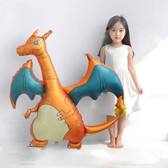 HUGE Pokemon Charizard Birthday Party Balloon 4ft Tall !! & 4pc Table Balloons