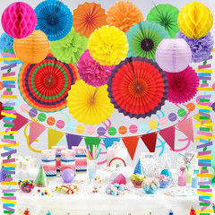 Fiesta Party Decorations – Multicolored Pom Poms for Mexican Decorations | Hassl