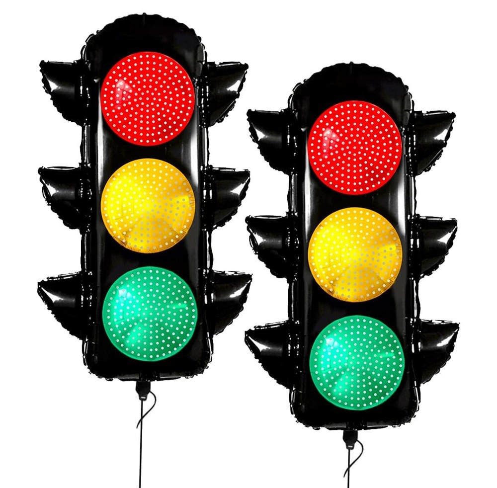 2Pcs Traffic Signal Balloons for Race Car Birthday Party Decoration, Traffic …