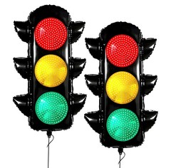 2Pcs Traffic Signal Balloons for Race Car Birthday Party Decoration, Traffic …