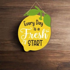 Handmade Summer Lemon Door Sign Welcome Wooden Door Hanging Home Decoration UK
