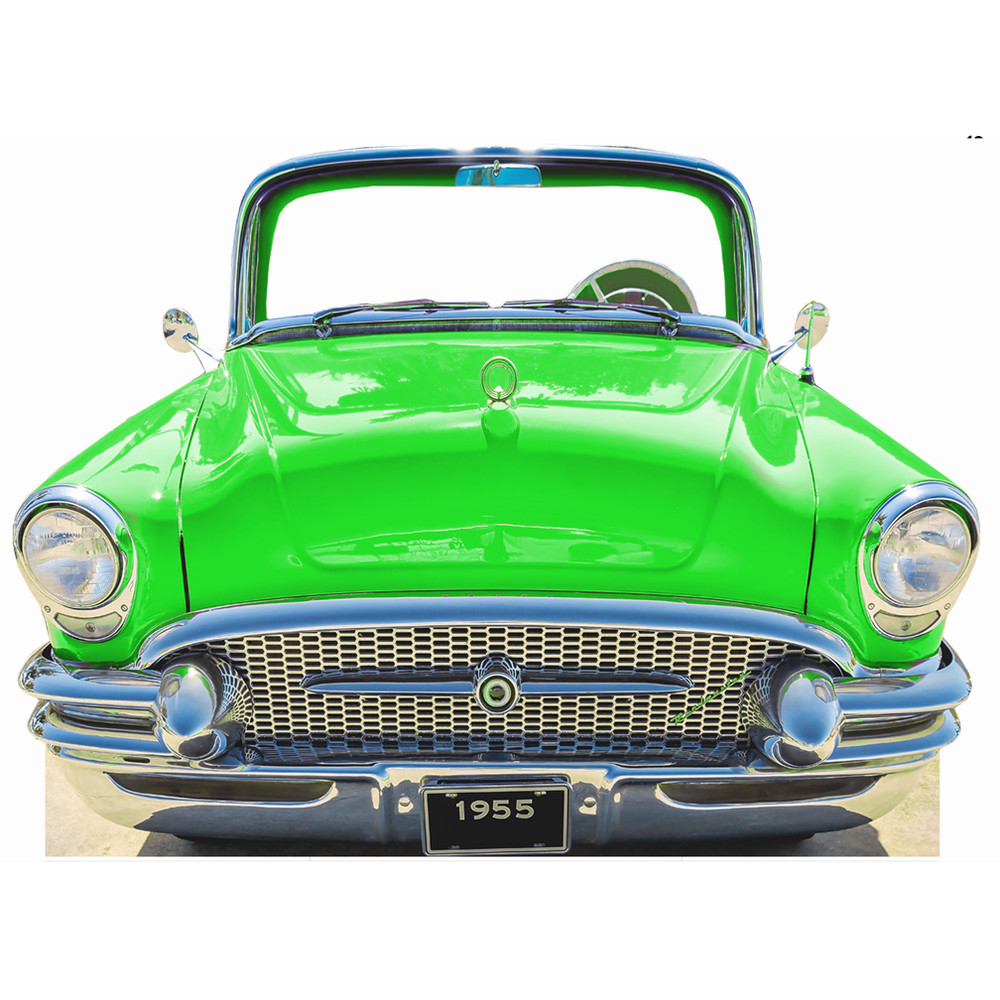 SS11044 Classic Candy Green Car Coupe 1955 Stand in Cardboard Cutout Standee