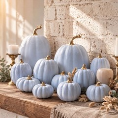 7Pcs Foam Pumpkins Ornaments For Fall Harvest Seasonal Thanksgiving Day Home