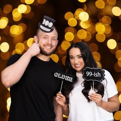 100th Birthday Photo Booth Props – 31-pc Selfie Props with 8 x 10-Inch Sign 4…