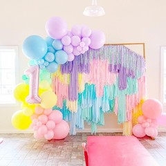 130pcs Pastel Balloons Different Sizes 18″ 12″ 10″ 5″ Macaron Latex Balloon G…