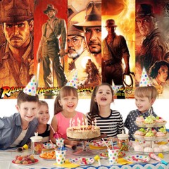 Indiana Jones Party Supplies Backdrop Banner Poster Vinyl 5x3ft Birthday Gift