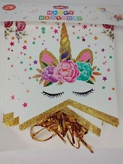 Happy Birthday Banner Unicorn Theme Party Pink Purple Clear Balloons