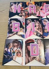 Taylor Swift Happy Birthday Party Supplies with Backdrop Banner Cupcake Topper