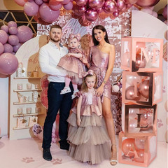 82PCS Rose Gold Baby Boxes with Letters for Baby Shower Decorations Rose Pink