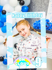 on Cloud 9 Birthday Decoration Colorful on Cloud 9 Party Supplies Rainbow on Clo