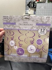 Value Pack Foil Swirl Decorations – Lilac | Wedding and Engagement Party 12ct.